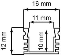 Профиль алюминиевый накладной, серебро, CAB261, FERON 10266 (1 шт.)