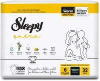 Детские подгузники Sleepy Extra размер 6 x large (15-25 кг) 32 шт