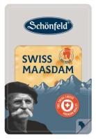 Сыр Schonfeld Swiss Maasdam полутвердый нарезка 48%, 125 г
