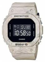 Наручные часы CASIO Baby-G Наручные часы Casio Baby-G BGD-560WM-5 женские, кварцевые, будильник, таймер обратного отсчета, противоударные, водонепроницаемые, серый