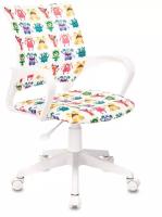 Кресло детское Бюрократ BUROKIDS 1 W, обивка: ткань, цвет: белый