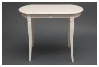 Стол обеденный Modena Ivory White овальный раскладной деревянный Tetchair
