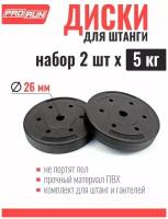 Набор дисков для штанги ProRun, пластиковых 2 x 5 кг, 100-5014