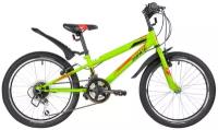 NOVATRACK RACER 12-spd 20" (2020) (Велосипед NOVATRACK 20" RACER, зеленый, сталь, 12 скор, Power, V-Brake)