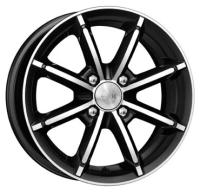 Литые колесные диски КиК (K&K) Sportline (КС603) 6x14 4x100 ET40 D67.1 Чёрный глянцевый с полированной лицевой частью (13599)