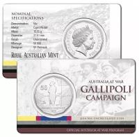 (2014) Монета Австралия 2014 год 50 центов "Галлиполи" Медь-Никель Буклет