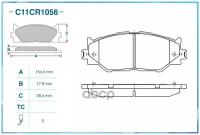 Тормозные Колодки Передние C11cr1056 CWORKS арт. C11CR1056