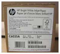 C6035A HP Ярко-белая бумага для струйной печати, 610мм * 45.7м, 90 г/м2 рулонная бумага A1+ для струйных принтеров и плоттеров Диаметр втулки - 50.8 мм (2")