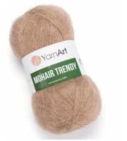 Пряжа для вязания YarnArt Mohair Trendy (ЯрнАрт Мохер Тренди) - 2 мотка 116 песочный, полушерсть пушистая, 50% акрил, 50% мохер, 220м/100г