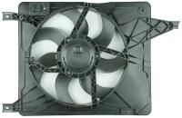 Вентилятор радиатора Kortex для Nissan Qashqai 06- (с кожухом и резистром) OEM 21481JD200, KFD060, LFK14JD