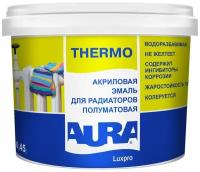 Эмаль для радиаторов Aura Luxpro Thermo база А белая полуматовая акриловая 0,45 л