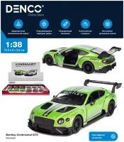 Металлическая машинка Kinsmart 1:38 "Bentley Continental GT3" KT5417D, инерционная / Зеленый