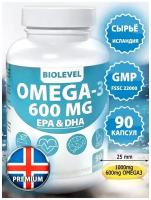 Omega-3 600 MG EPA & DHA BioLevel 60% Концентрат 90 капсул