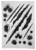 Наклейка на авто, следы от пуль, набор 18 шт