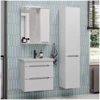 Комплект мебели для ванной комнаты (подвесной) SanStar Адель 60 - тумба с раковиной, зеркальный шкаф, шкаф-пенал