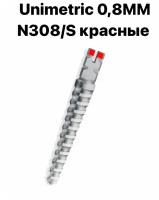 DENTSPLY SIRONA/Unimetric Штифты эндоканальные титановые №308/S, длина 0,8 мм, 25 шт красные