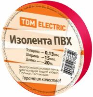 Изолента ПВХ TDM 0.13х15 мм красная 20 м SQ0526-0013