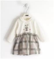 Платье Ido, размер 24МЕС, кремовый/серый