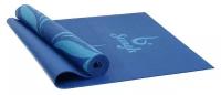 Коврик для йоги ТероПром 7387389 «Девушка и лотос», 173 х 61 х 0.4 см, цвет синий