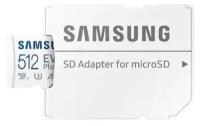 Карта памяти Samsung Micro SD 512 Гб (10 class) + SD адаптер (MB-MC512KA/EU)