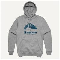 Simms Толстовка Wood Trout Fill Hoody grey heather, Мужской, XL активный отдых