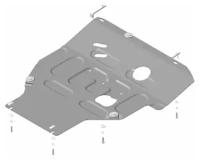 Защита картера и КПП Motodor для Ниссан Сентра 2014-2018, сталь 2мм, арт:MO.71427-2