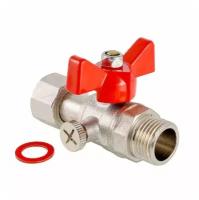 Кран шаровой для подключения манометра VALTEC, 1/2"нар -1/2"вн. VT.806. N.0404