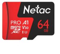 Карта памяти Netac P500 Extreme Pro MicroSDXC 64GB Сlass 10 UHS-I 100MB/s (NT02P500PRO-064G-S)