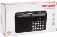 Радиоприёмники TELEFUNKEN Радиоприемник Telefunken TF-1667, FM+ 87.5 МГц - 108 МГц, MP3, USB, microSD,800 мАч, чёрный
