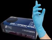 Перчатки нитриловые NITRAS 8300 (Нитрас) // SUPREME Nitrile // Ensuresafety, цвет: синий, размер L, 100 шт, 50 пар