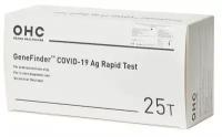 GeneFinder COVID-19 Ag Rapid Test экспресс тест на ковид в мазке из носоглотки, тест на коронавирус, OSANG, Республика Корея, 25 шт