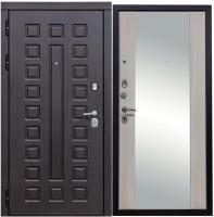 Дверь входная металлическая DIVA 30 Зеркало 2050х960 Левая Венге-Сандал, тепло-шумоизоляция, антикоррозийная защита для квартиры