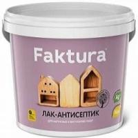 Лак Антисептик Faktura 0.9л Бесцветный, на Водной Основе с Ионами Серебра и Воском для Наружных и Внутренних Работ / Фактура