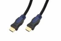 Кабель HDMI Wize WAVC-HDMI-1M, v.2.0b, 19M/19M, 4K/60 Hz 4:4:4, 30 AWG, HDCP 1.4, HDCP 2.2, Ethernet, позол. разъемы, экран, черный, 1м