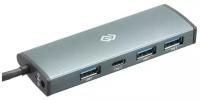 Разветвитель USB-C Digma HUB-3U3.0С-UC-G 4 порта, серый