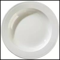 Тарелка фарфоровая глубокая CORAL, 470 мл, d=23 см, цвет белый