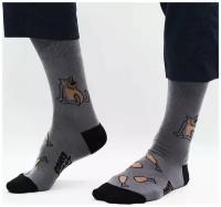 Носки St. Friday Socks x Союзмультфильм, размер 42-46, серый, коричневый