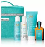 Moroccanoil Travel Set Kit Hydration - Мороканойл Трэвел Сет Кит Дорожный набор "Увлажнение" Шампунь + Кондиционер + спрей + масло, 70+70+75+25 мл -