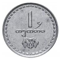 Монета 1 тетри. Грузия, 1993 г. в. Состояние UNC (без обращения)