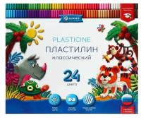 Пластилин Globus Классический 24 цвета, ПЛ24-06К 24 цв