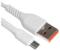 Кабель ONE DEPOT S08WM, microUSB - USB, 2.4 А, 1 метр, белый