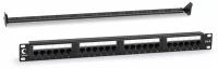 Патч-панель 19", 1U, 24xRJ45 Cabeus PL-24-Cat.6-Dual IDC