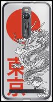 Силиконовый чехол на Asus Zenfone 2 ZE550ML/ZE551ML / Асус Зенфон 2 ZE550ML/ZE551ML "Китайский дракон", прозрачный