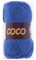 Пряжа Vita Coco (Коко) 3879 темно-голубой 100% мерсеризованный хлопок 50г 240м 1 шт