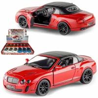 Металлическая машинка Kinsmart 1:38 «2010 Bentley Continental Supersports Convertible» KT5353D, инерционная / Красный