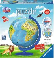 Пазл 3D Ravensburger Глобус, Детский мир, 180 деталей (12338)