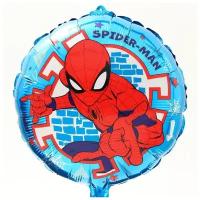 Шар фольгированный круг "Spider-man", Человек-паук