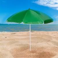 Зонт пляжный с наклоном d=220, стойка 30/33мм, полиэстер 210D, зеленый 1-2.SALE