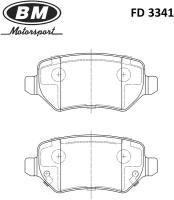 Колодки тормозные дисковые задние FD3341 Bm-Motorsport FD3341