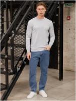 Джемпер мужской серый свитер классический лонгслив размер М (44S)